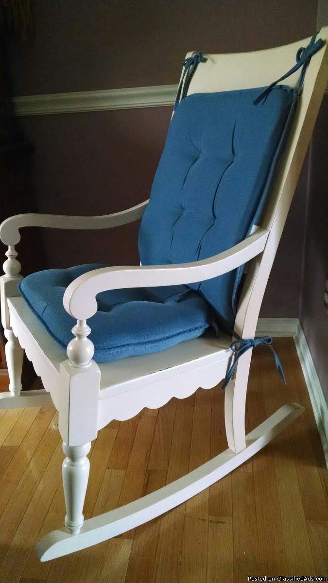 WHITE ROCKING CHAIR $60