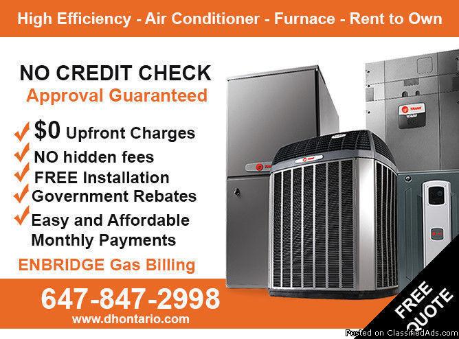 Furnace Air Conditioner Rent to Own Worry Free $0 Down
