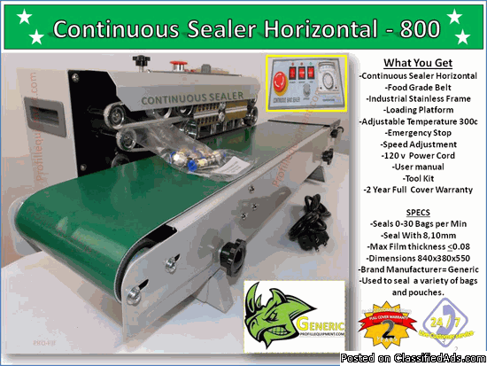 Continuous Sealer Horizontal 800
