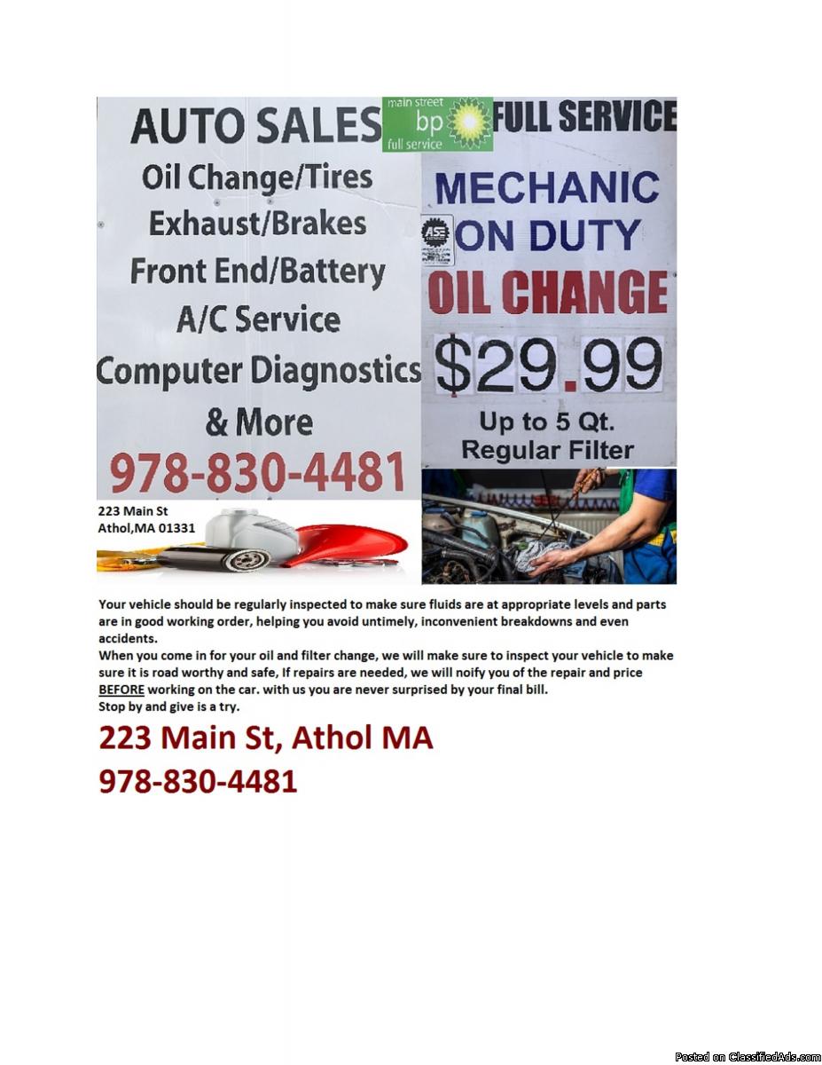 Get a quality oil change and vehicle check-up