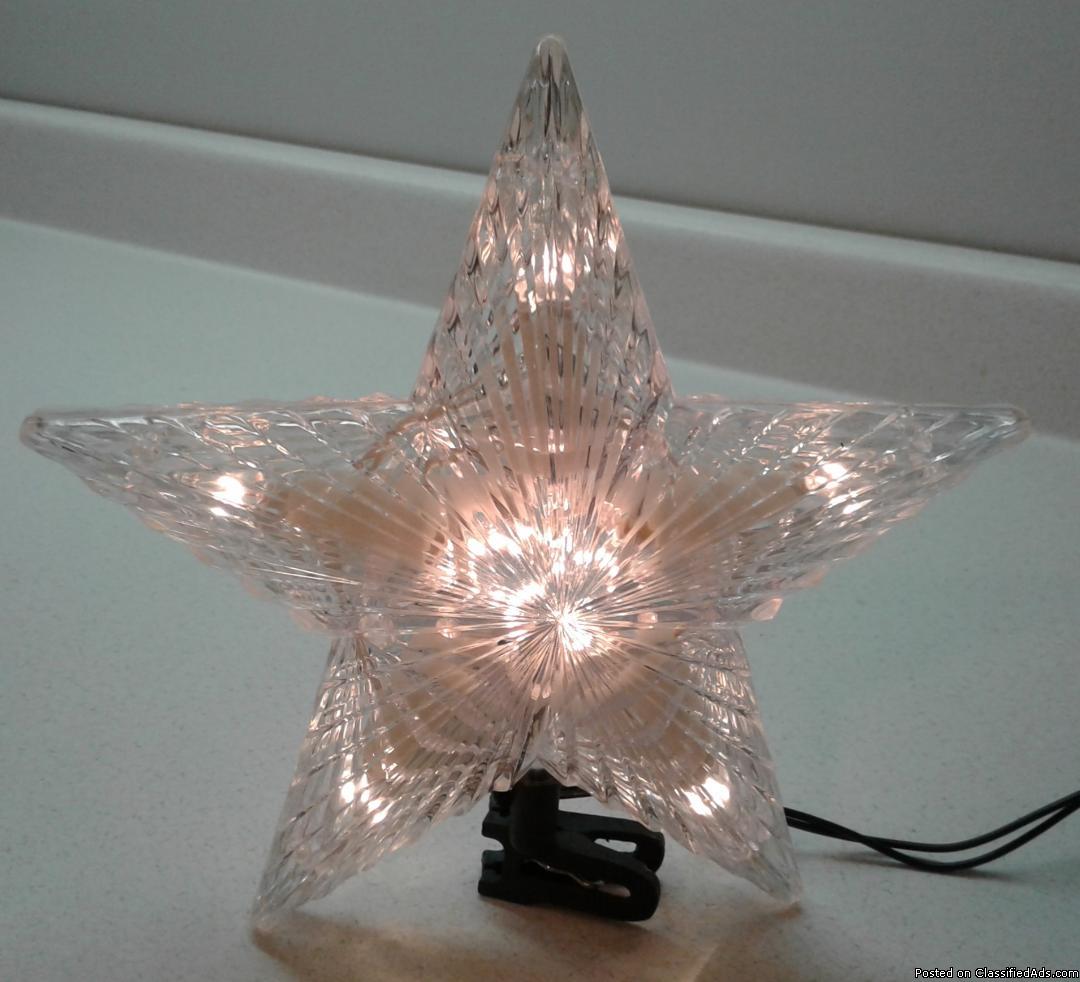 CLEAR STAR CHRISTMAS TREE TOPPER