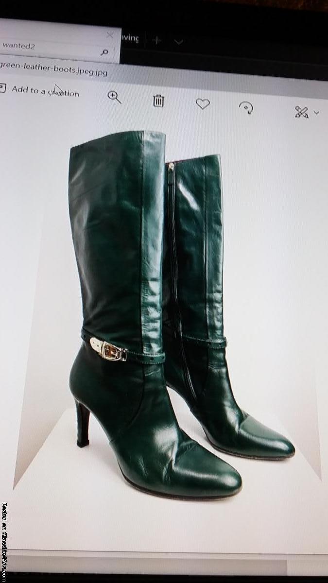 Wanted: Looking for Gucci green leather knee high boots