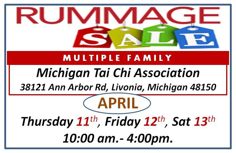 Rummage Sale(Multiple Family)- Ann Arbor Rd.Tai Chi
