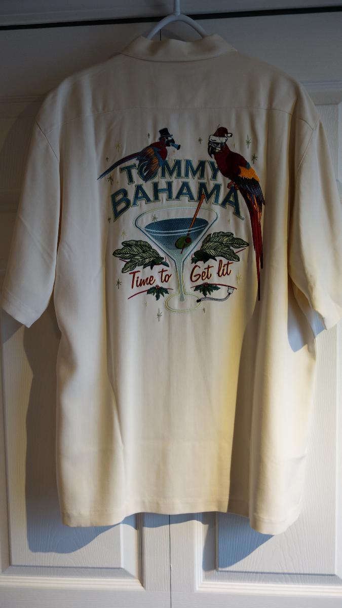 100% New Tommy Bahama "Time To Get Lit" Silk Shirt