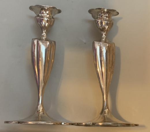 2 Silver Candle Holders