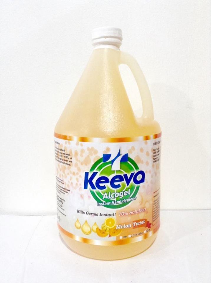Keeva Alcogel Hand Sanitizer 3.5 Liters Gallon Melon Twist