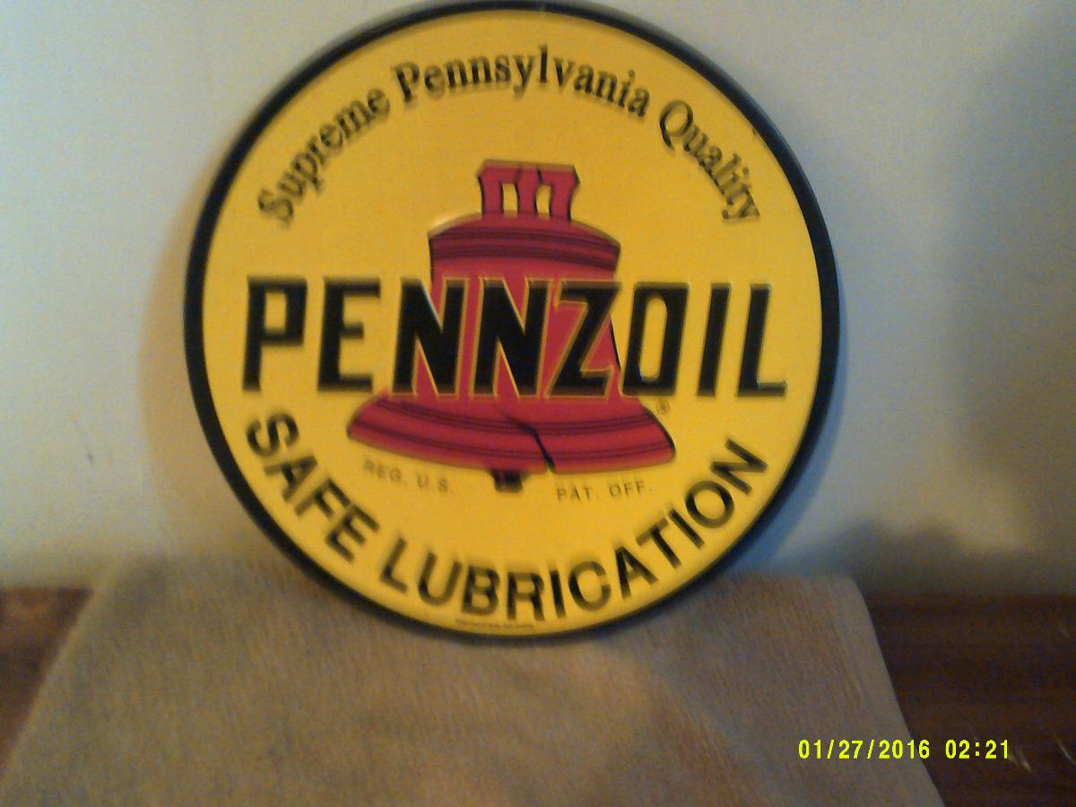 Pennzoil sign-new never displayed-Supreme Quality-(