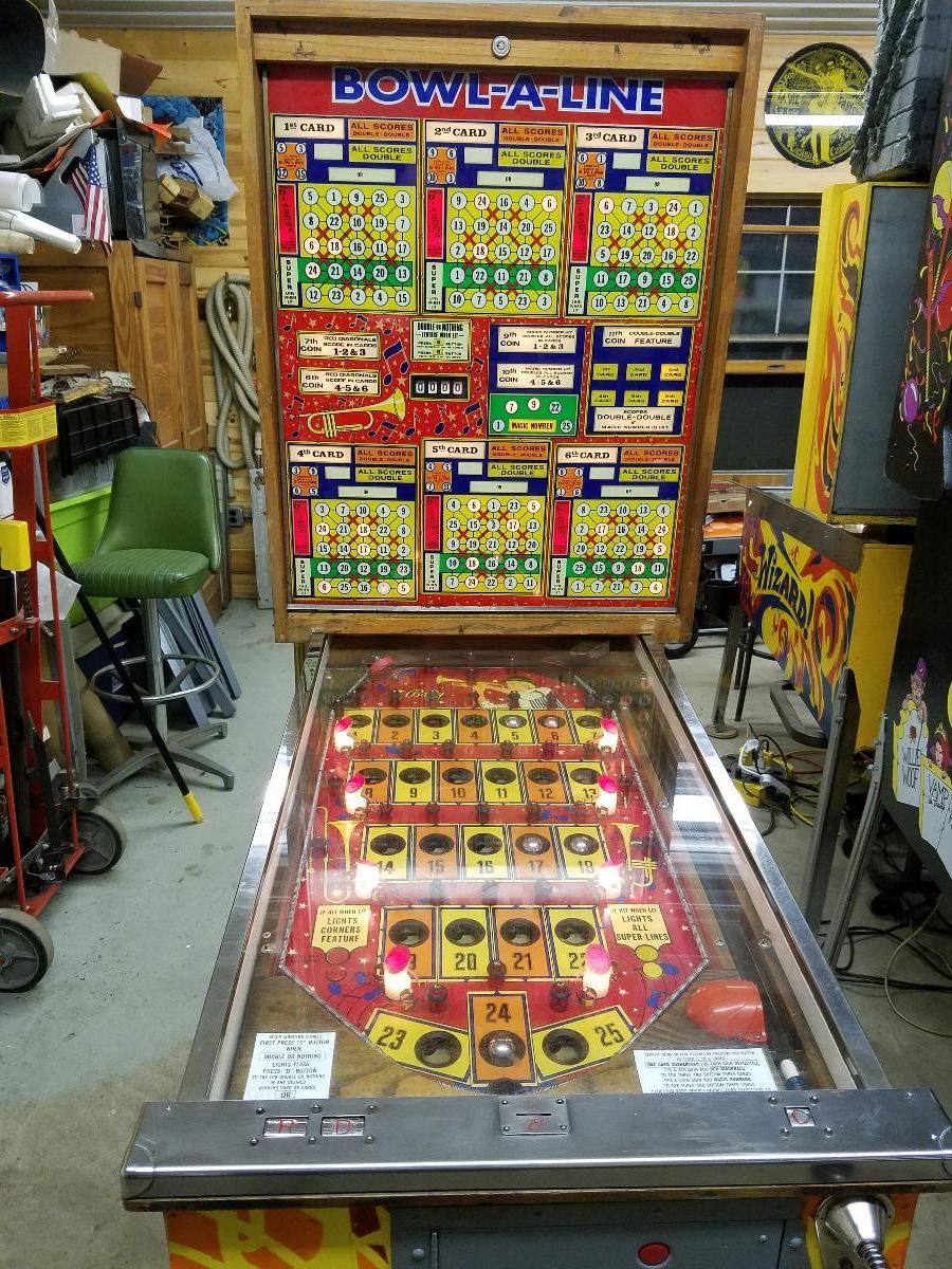 Dixieland six card bingo pinball machine