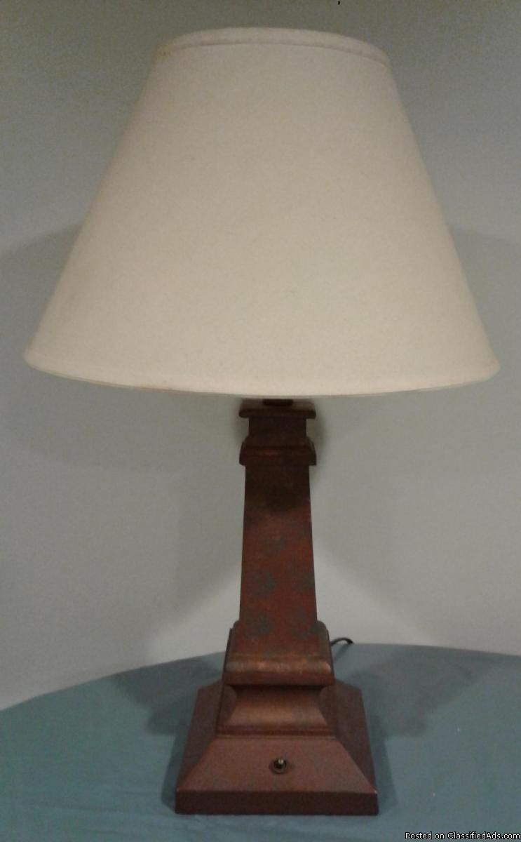 BRONZE LAMP WITH SHADE