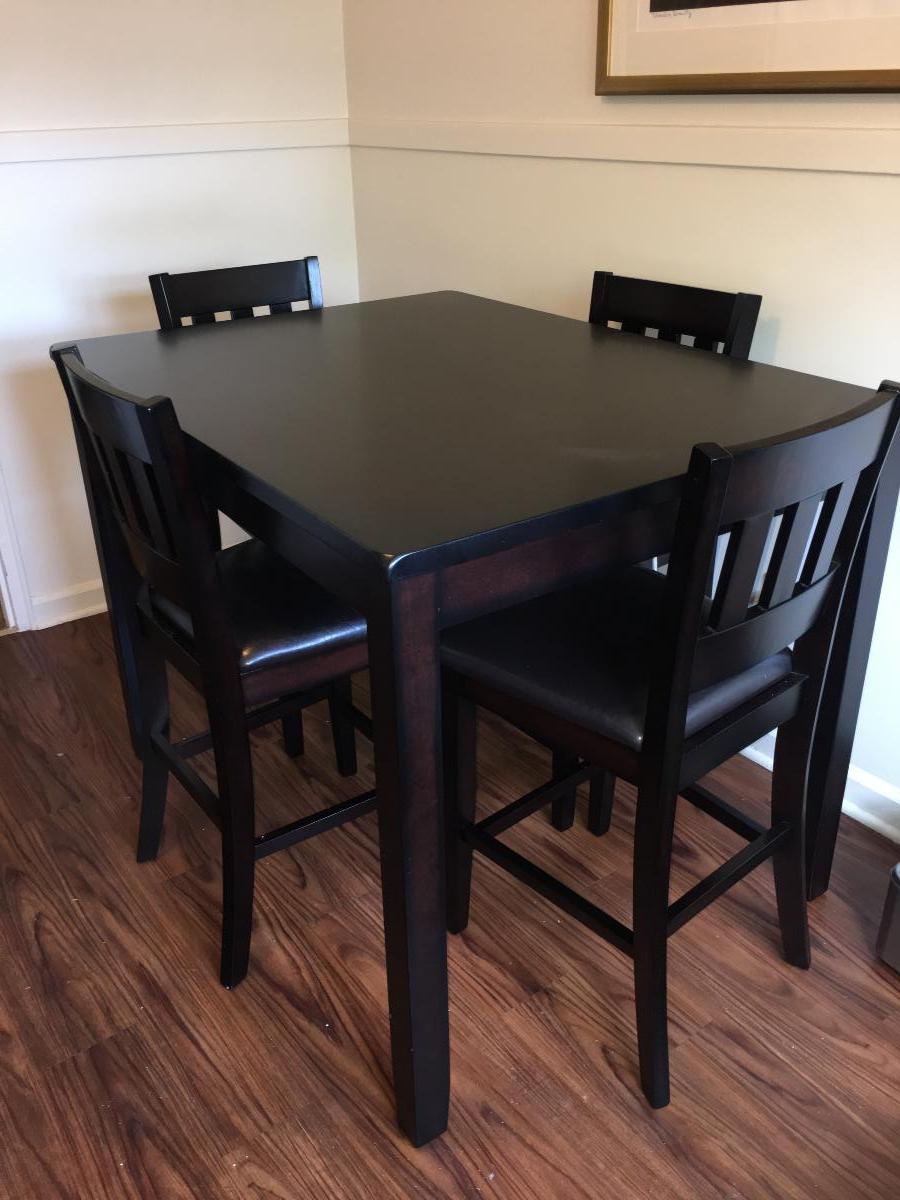 Piece Counter Height Dining Room Table & Leather Chairs!