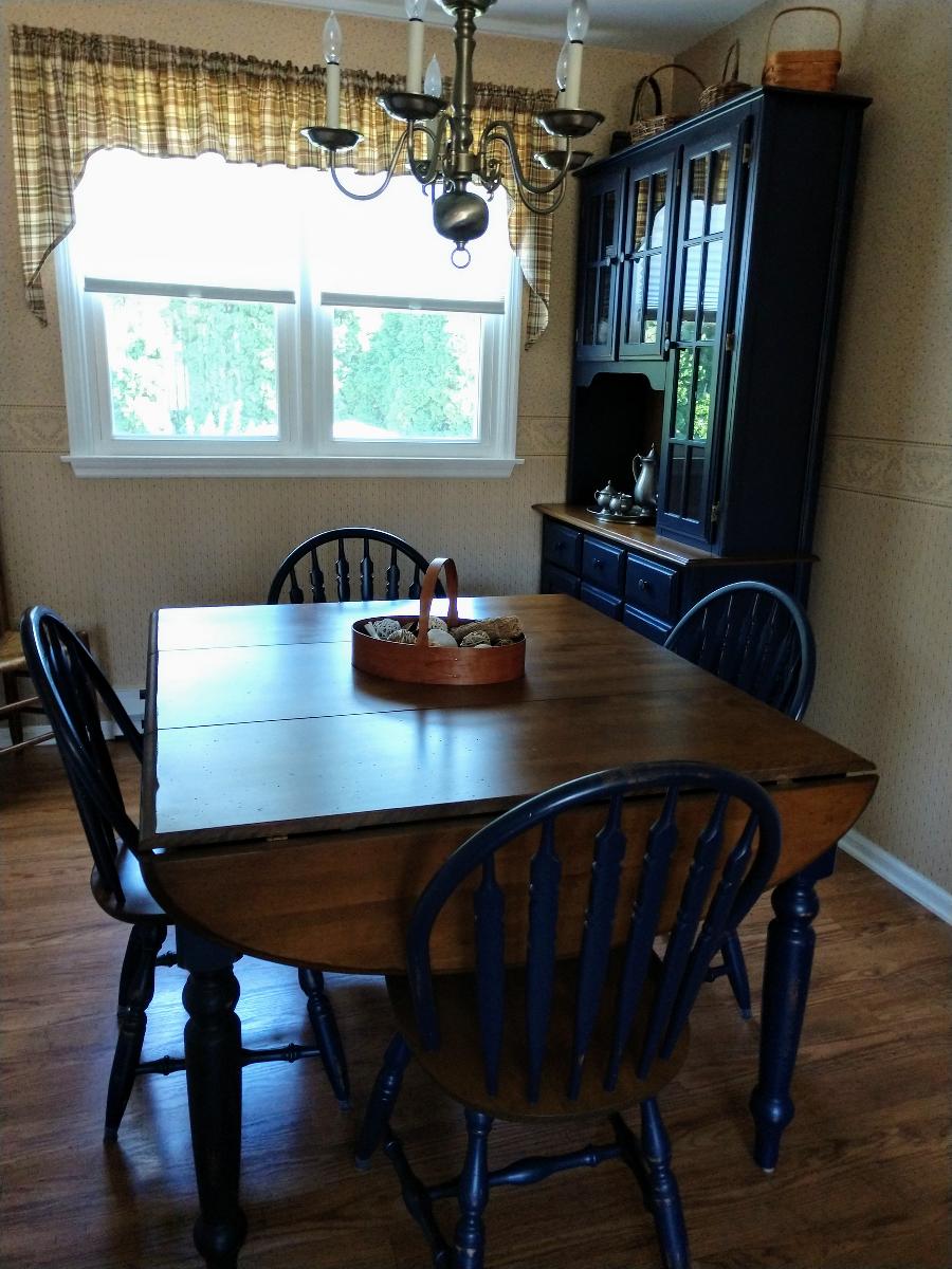Dining Table-4 chairs-hutch