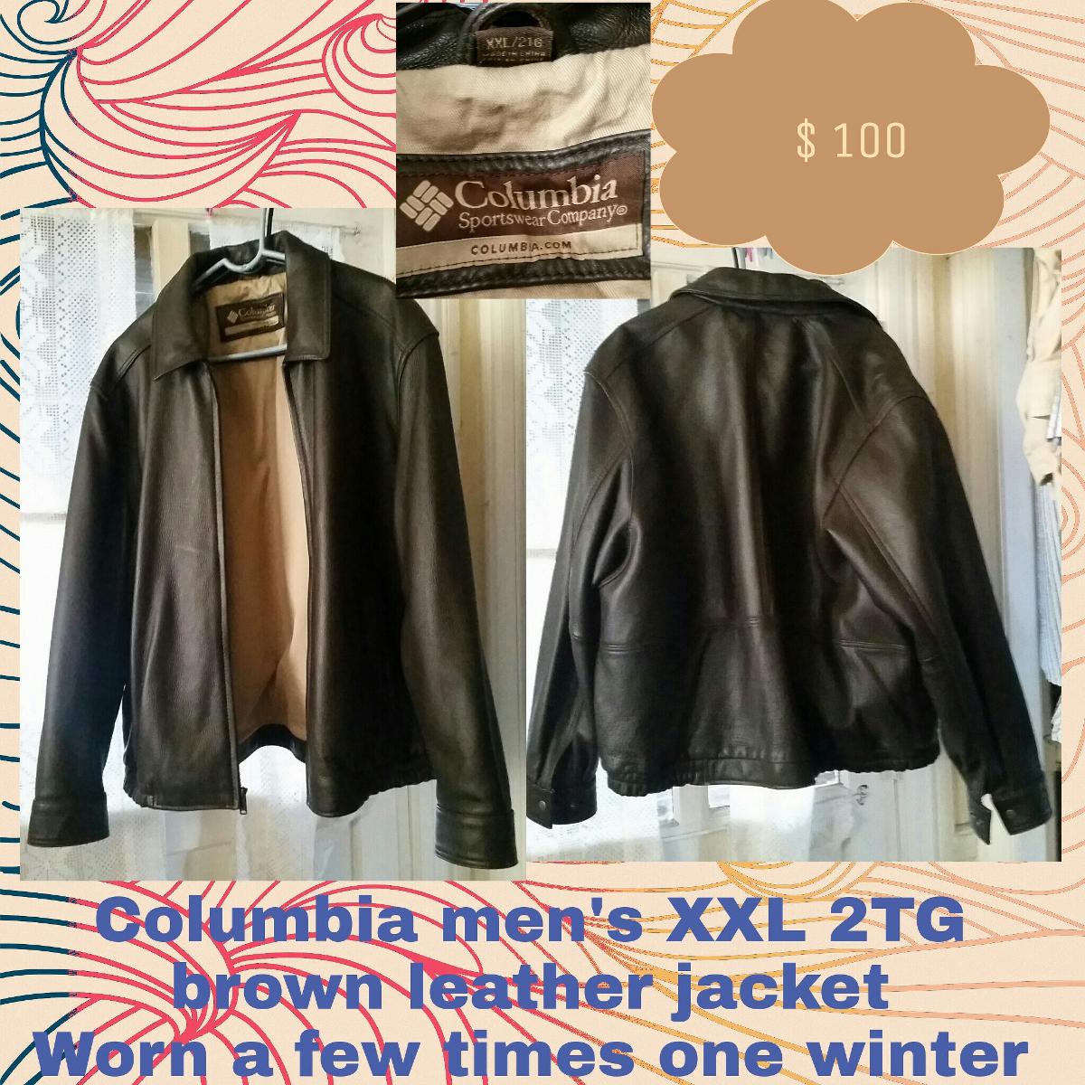 Men’s leather bomber style jacket