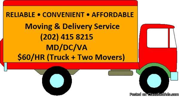 Discount Movers Low Moving Rates 2men & Truck $75/HR