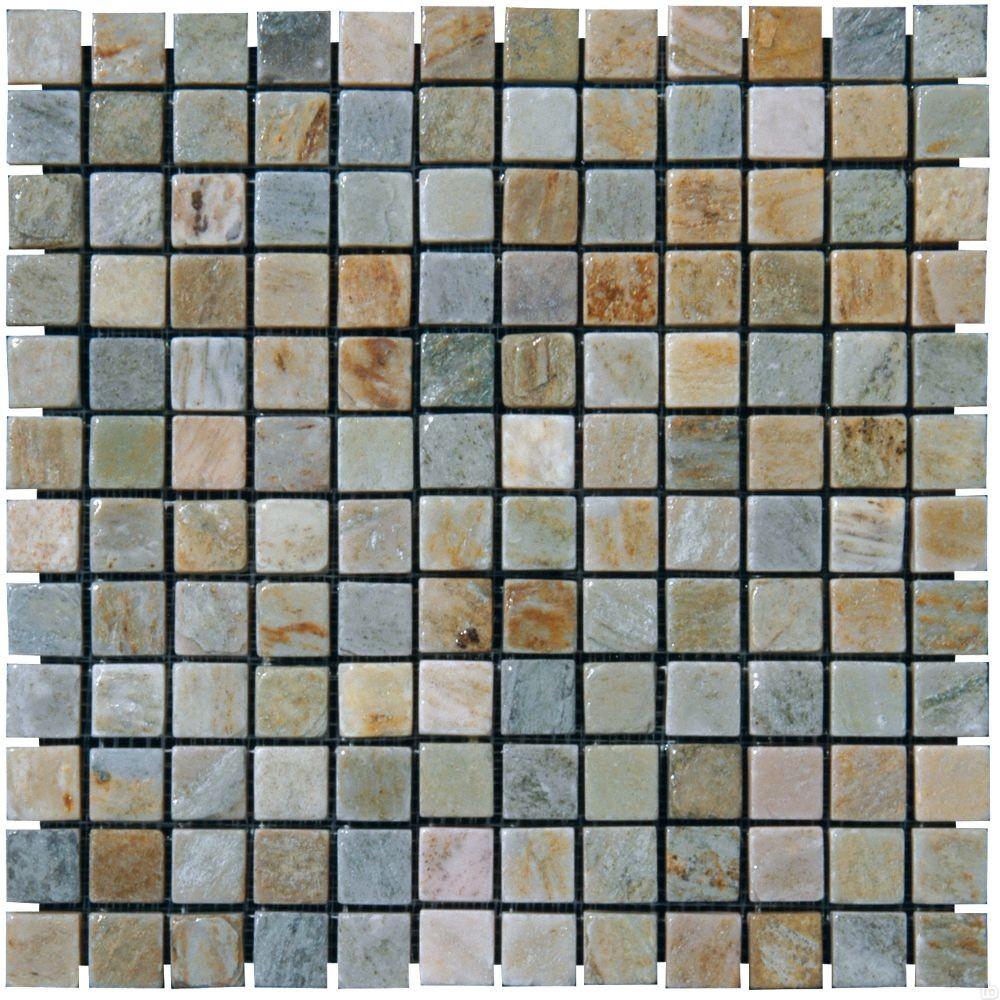 Golden White 1x1 Tumbled | Buy Quartzite Tile
