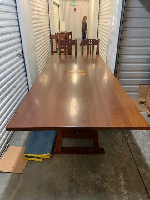 Arts & Crafts Mission Style Dining Table and Chairs