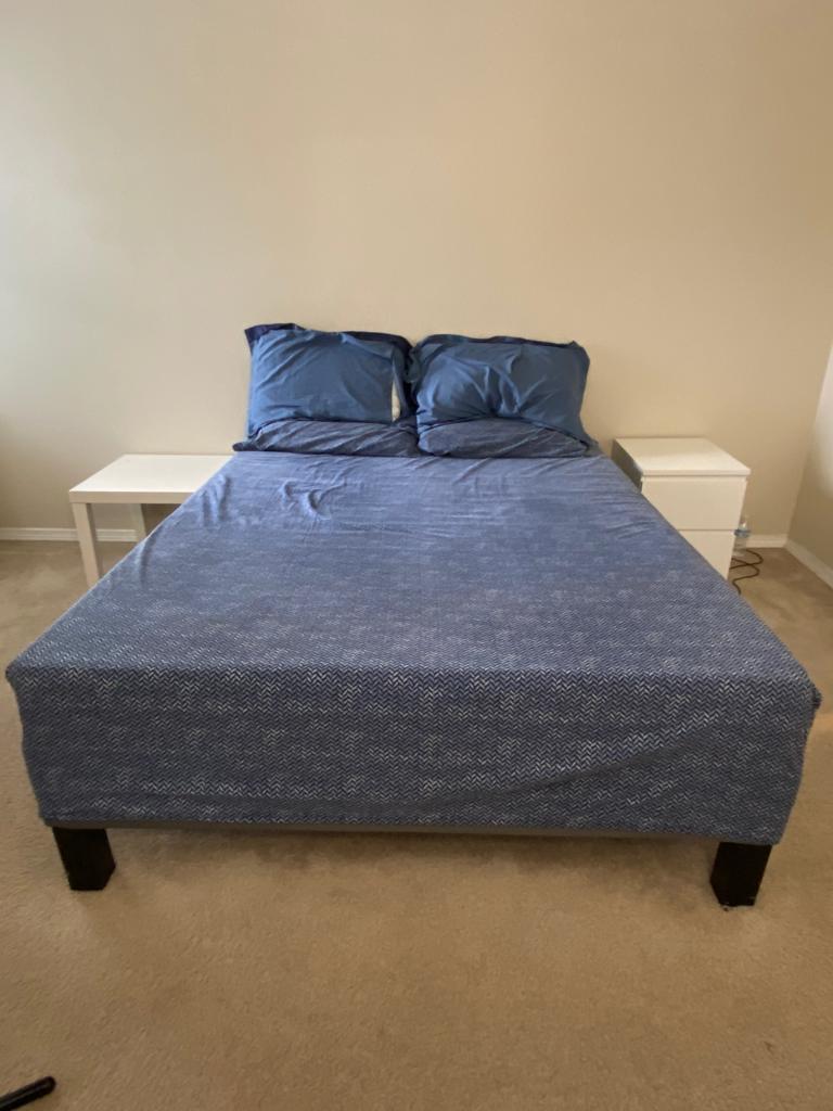 Ikea queen size bed, hardly used, need to sell asap