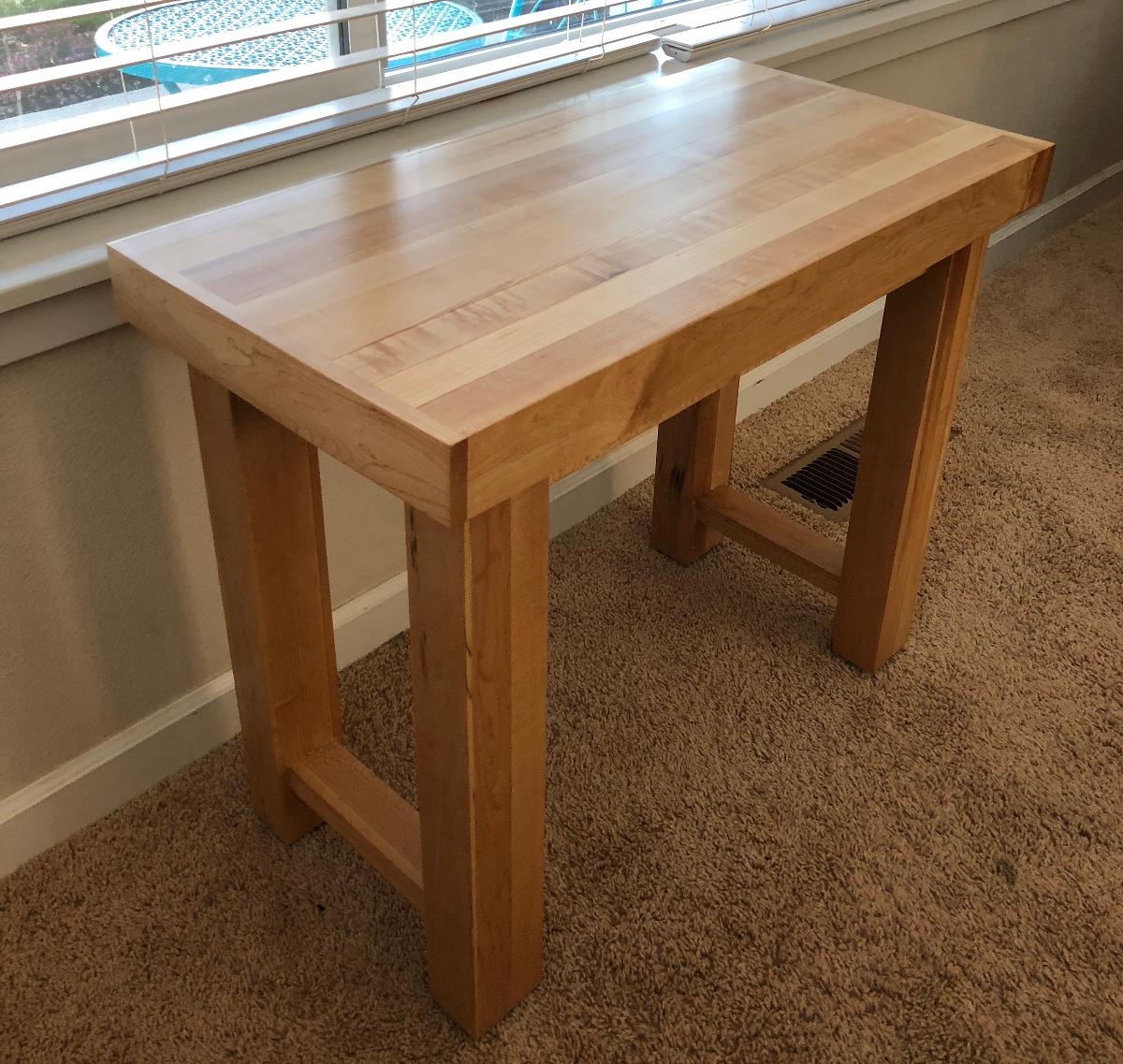 hand made maple table