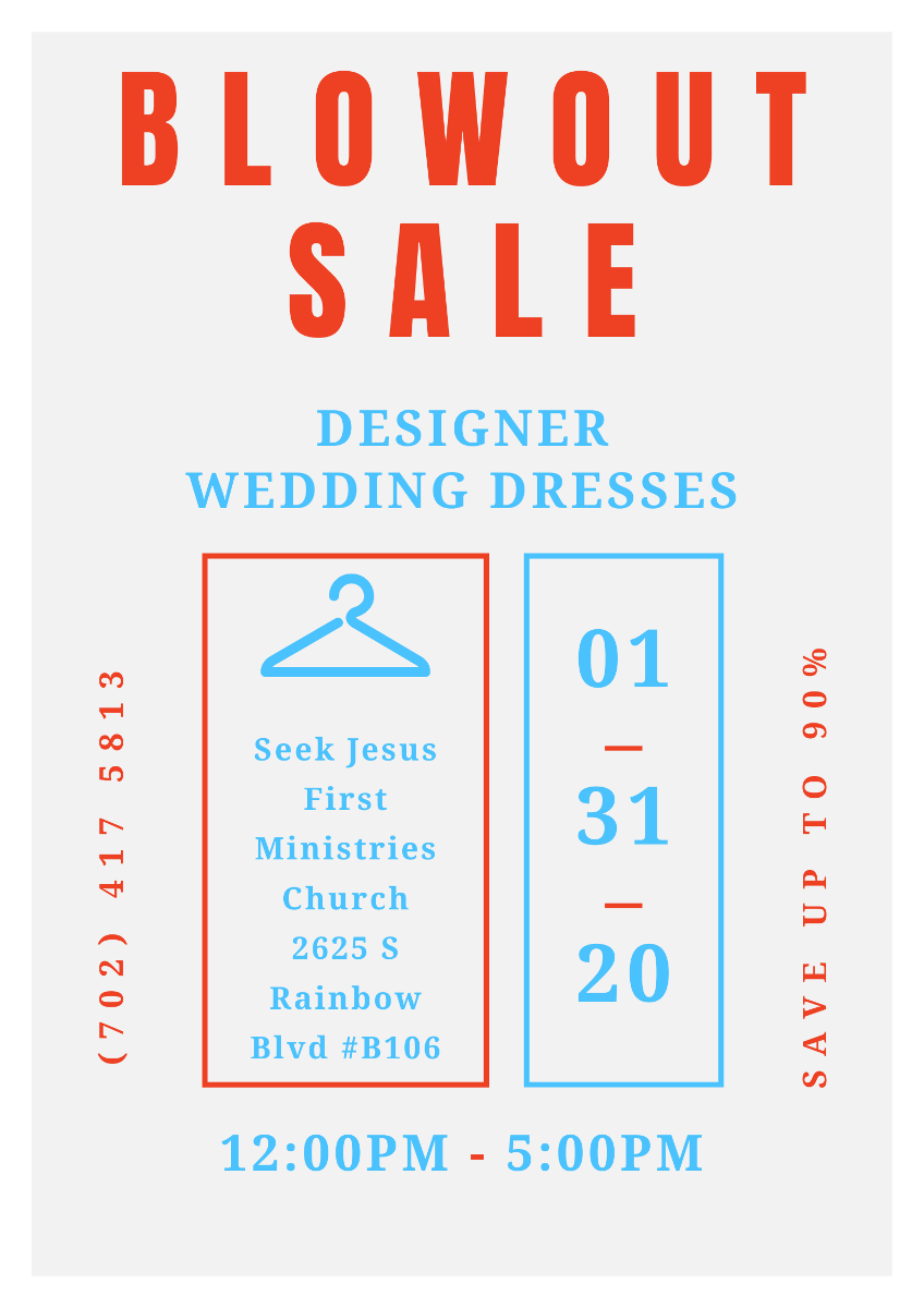 Wedding Dresses Blowout Sale