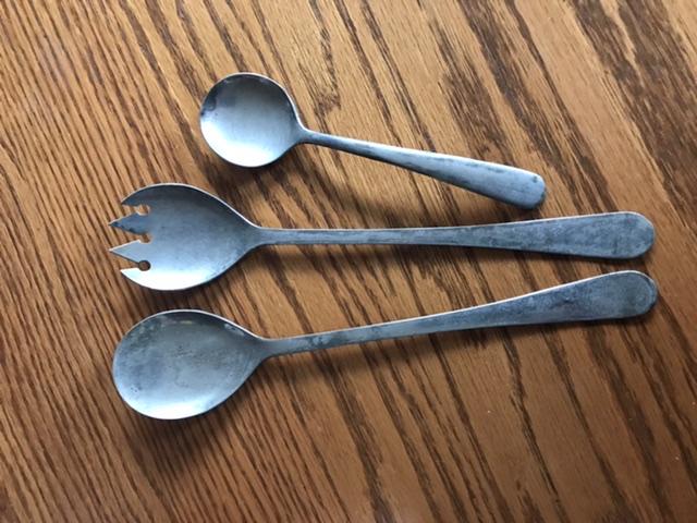 3 Silverplated Italian Serving Spoons