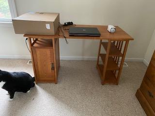 Oak mission style desk