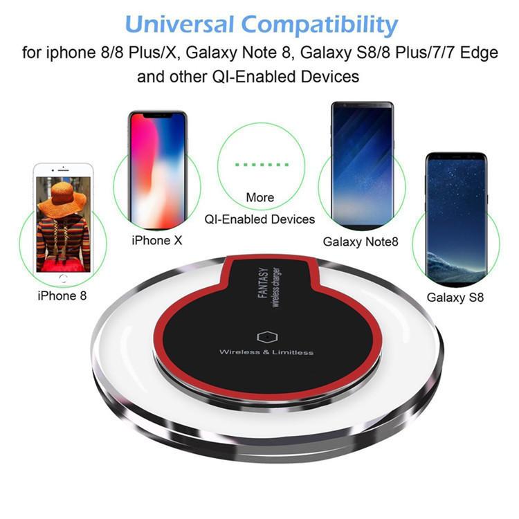Universal Fantasy Qi Wireless Charger With LED Light for