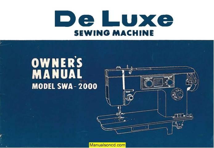 Dressmaker SWA- Sewing Machine Instruction Manual