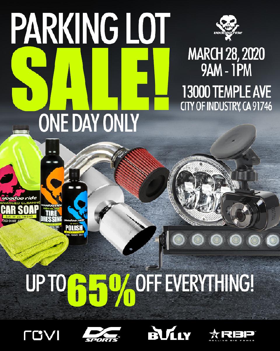 Parking Lot Sale March 28 9am-1pm