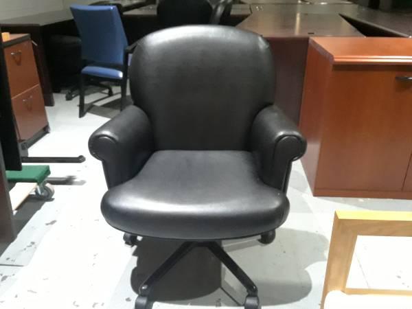 Deluxe Black Leather Office Chair