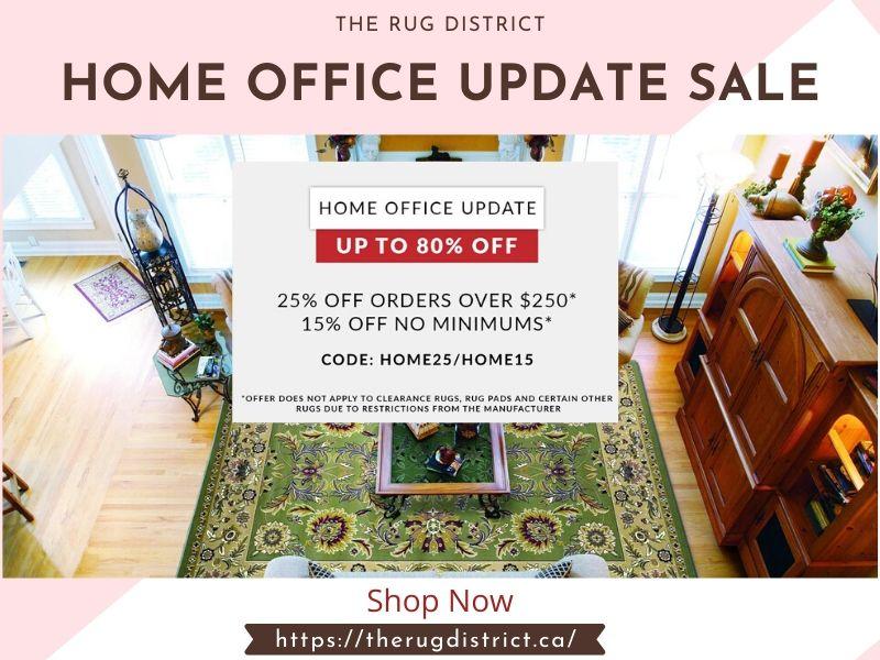 Get Discounted Rugs & Mirrors in Home Office Update Sale