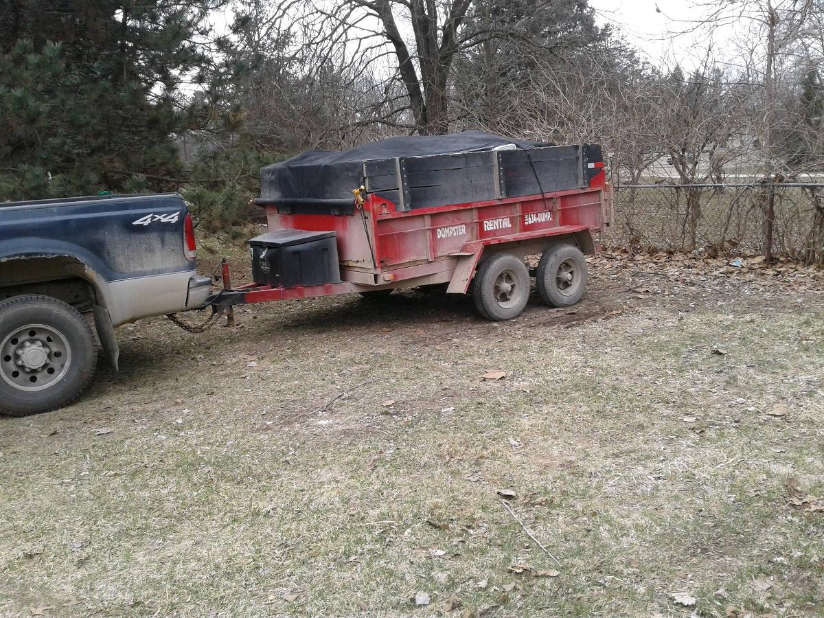 Household cleaning handyman construction remodel dumpster