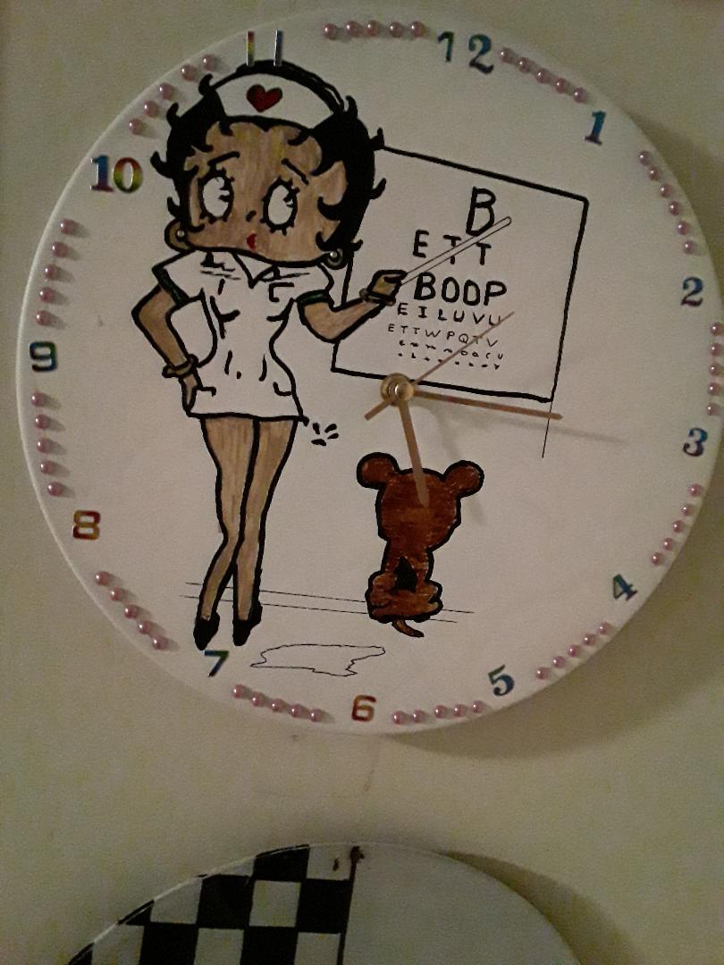 BettyBoop Vinyl Record Wall Clocks