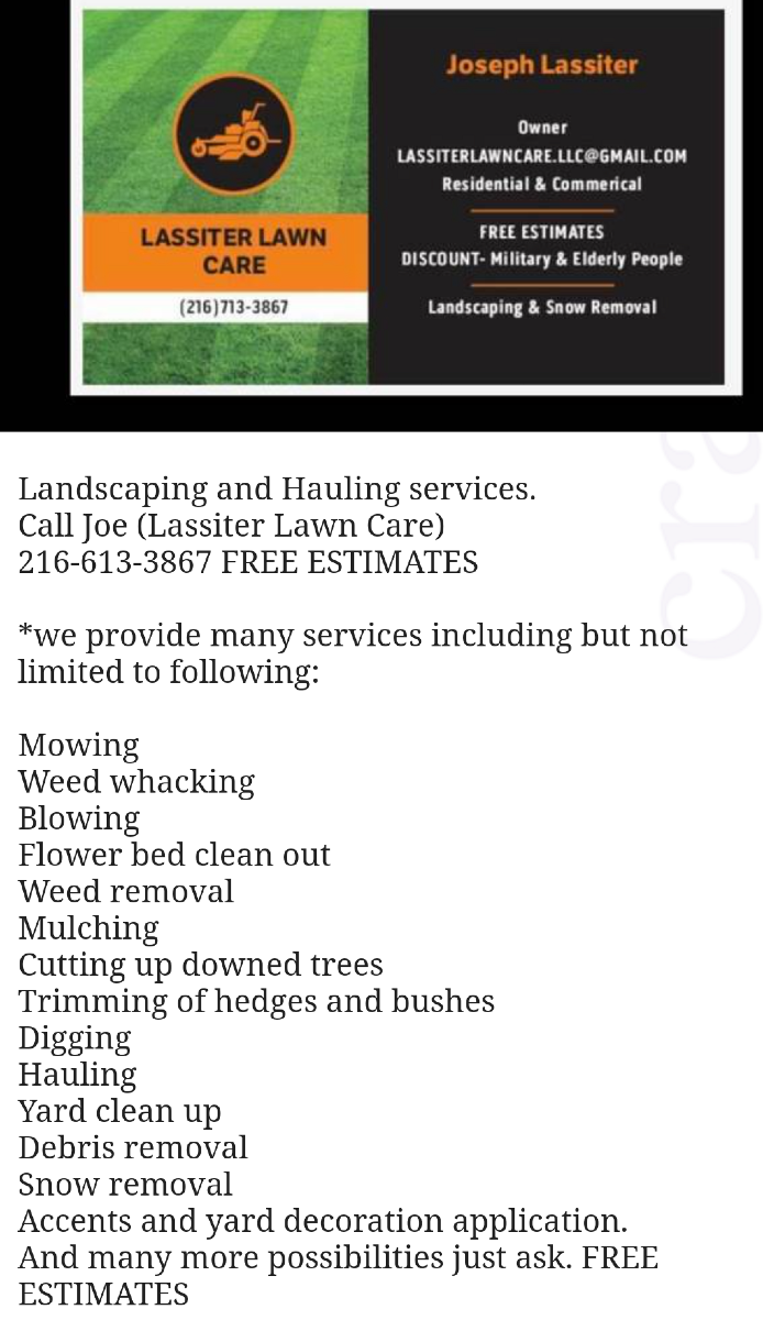 LAWN CARE/ LANDSCAPING & HAULING