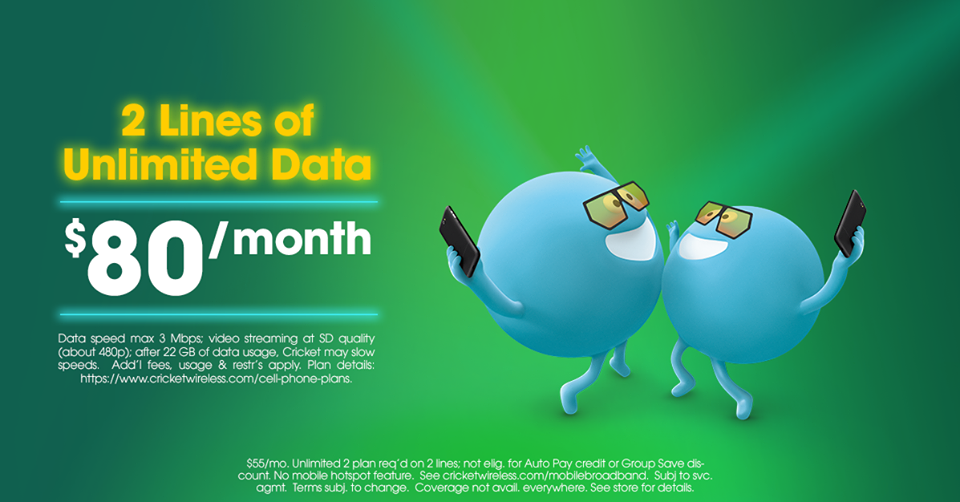 2 LINES UNLIMITED DATA FOR $80!!!!