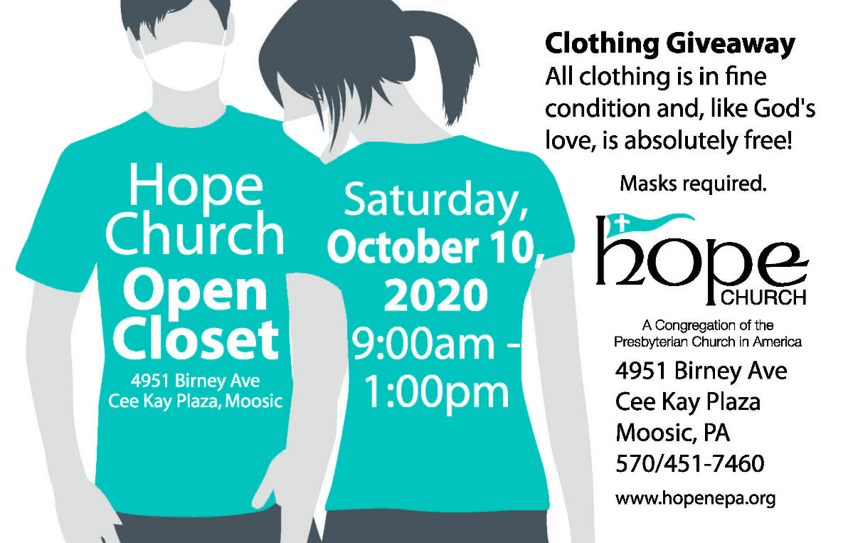 Hope Church Open Closet Clothing Giveaway