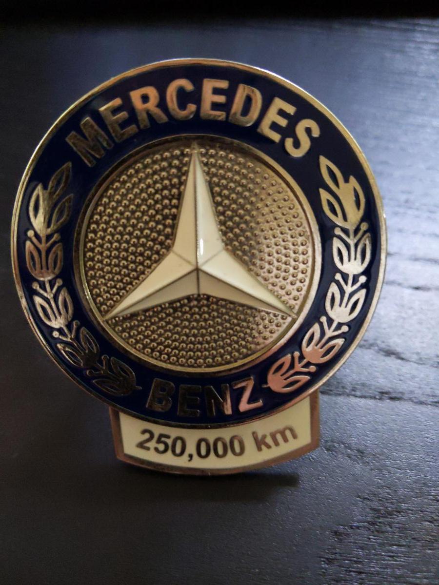 Genuine Mercedes-Benz km Mileage Award grill badge