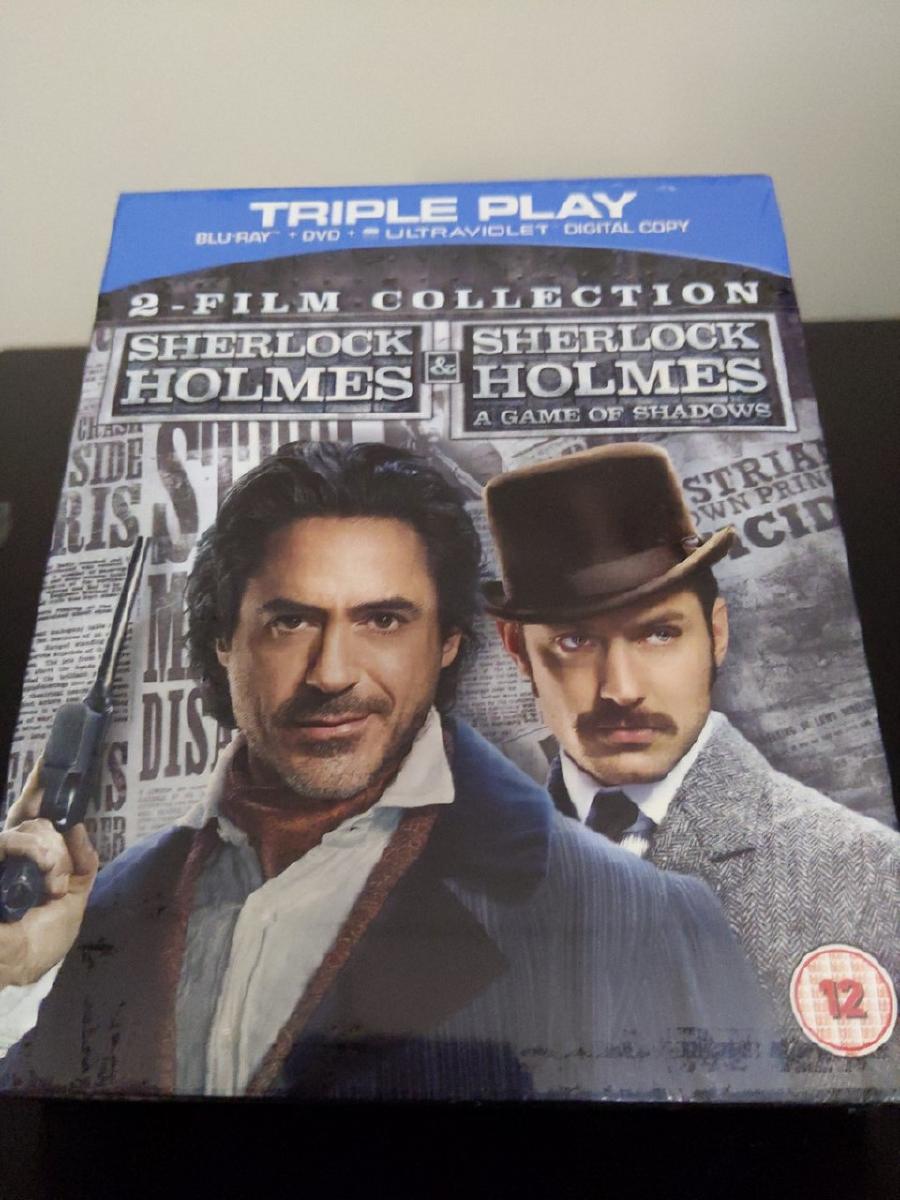 Sherlock Holmes 2-Film Collection triple play Blu-ray box