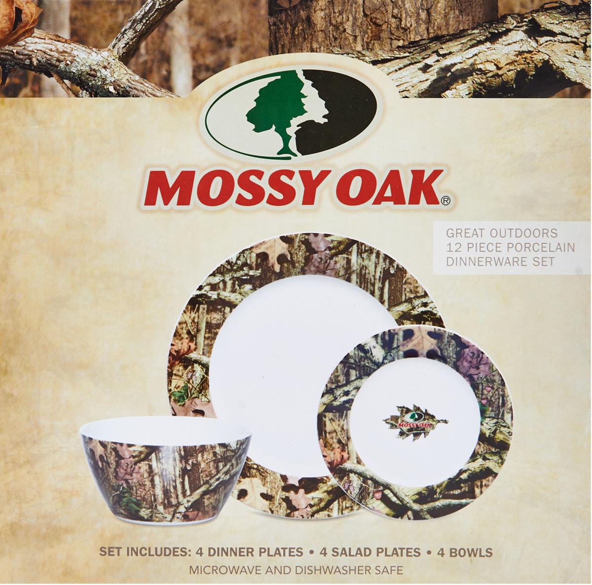 Mossy Oak Break-Up Infinity 12-Piece Dinnerware Set | Casual