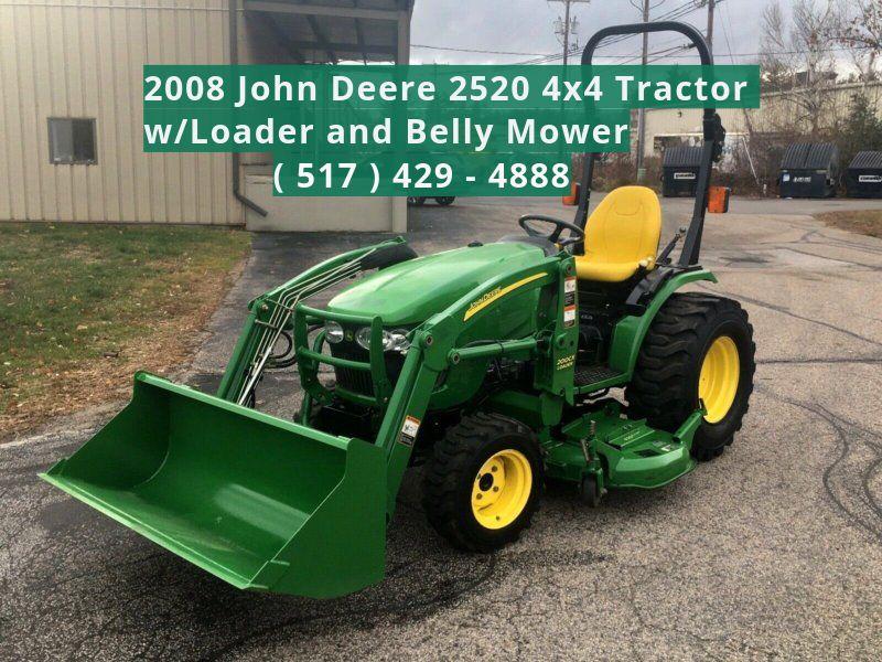 John Deere 25 hp 4WD Loader Tractor with mower