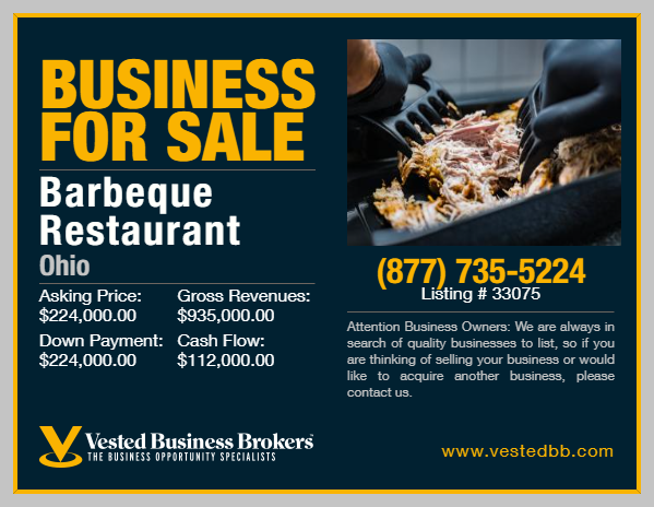 BBQ Resturant For Sale