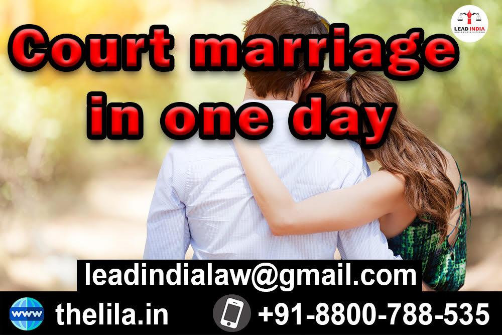 Court marriage in one day