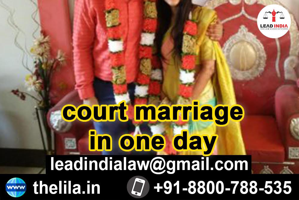 Court marriage in one day