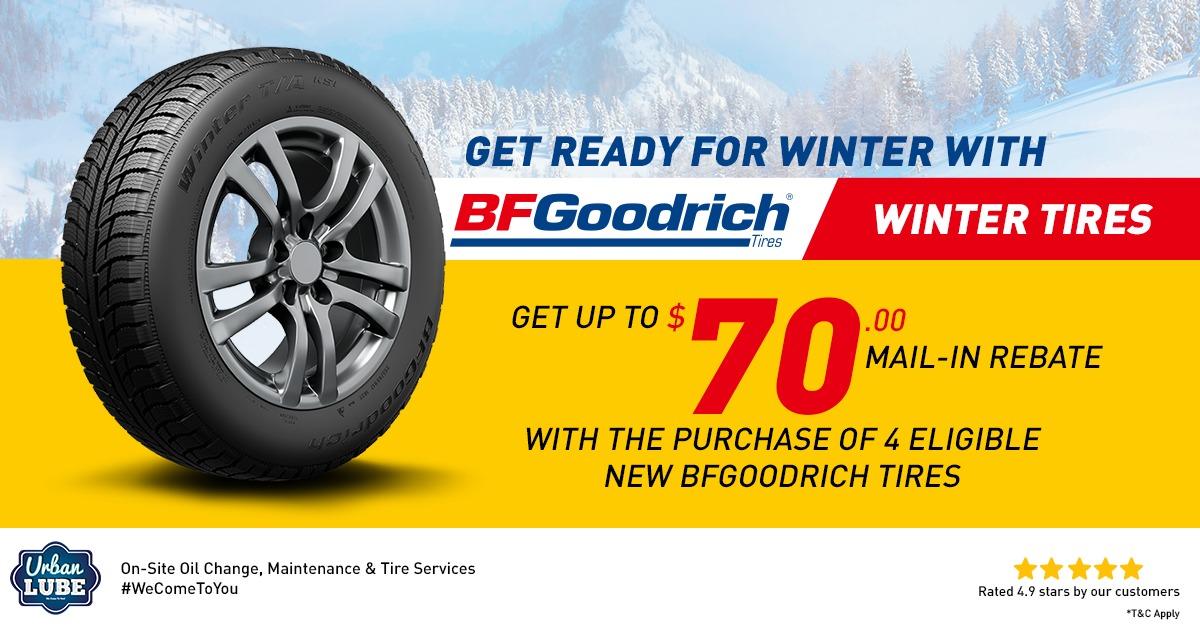Get up to $70 Back by mail on BFGoodrich Tire