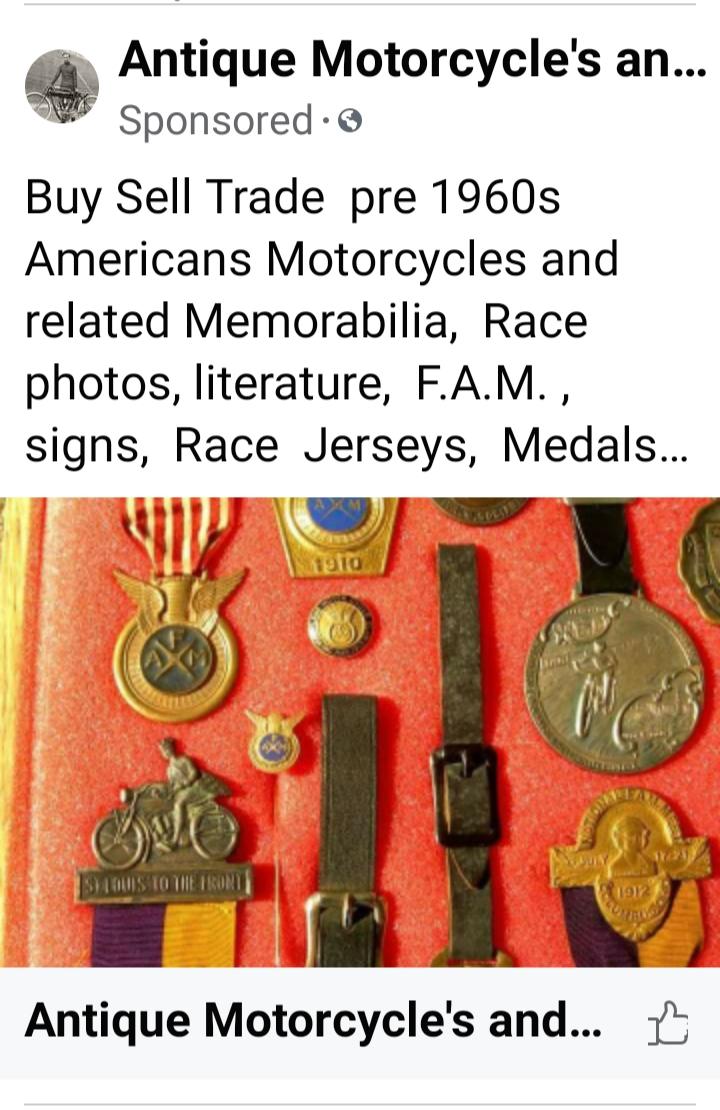 Wanted Antique Motorcycle and Memorabilia