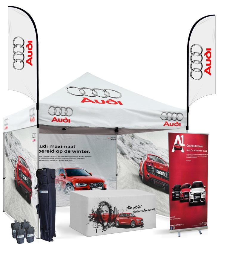 10x10 Canopy Tent With Printed Graphics From Tent Depot |