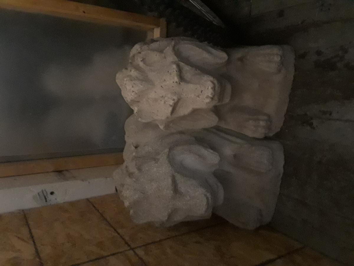 2 cement Lions for sale