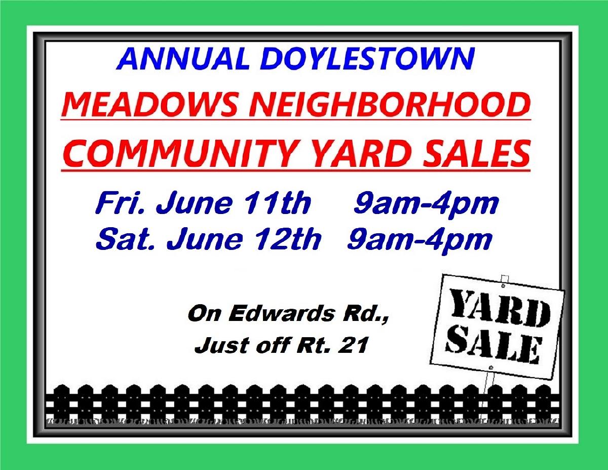 Meadows Neighborhood Yard Sales