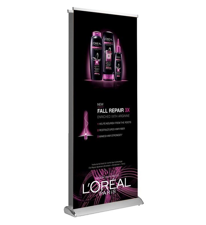 Premium retractable banner stands: Roll up stands in canada