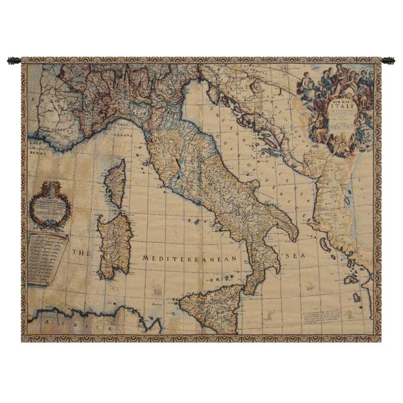 BUY ITALIAN TAPESTRY WALL HANGING 'ANCIENT MAP OF ITALY'