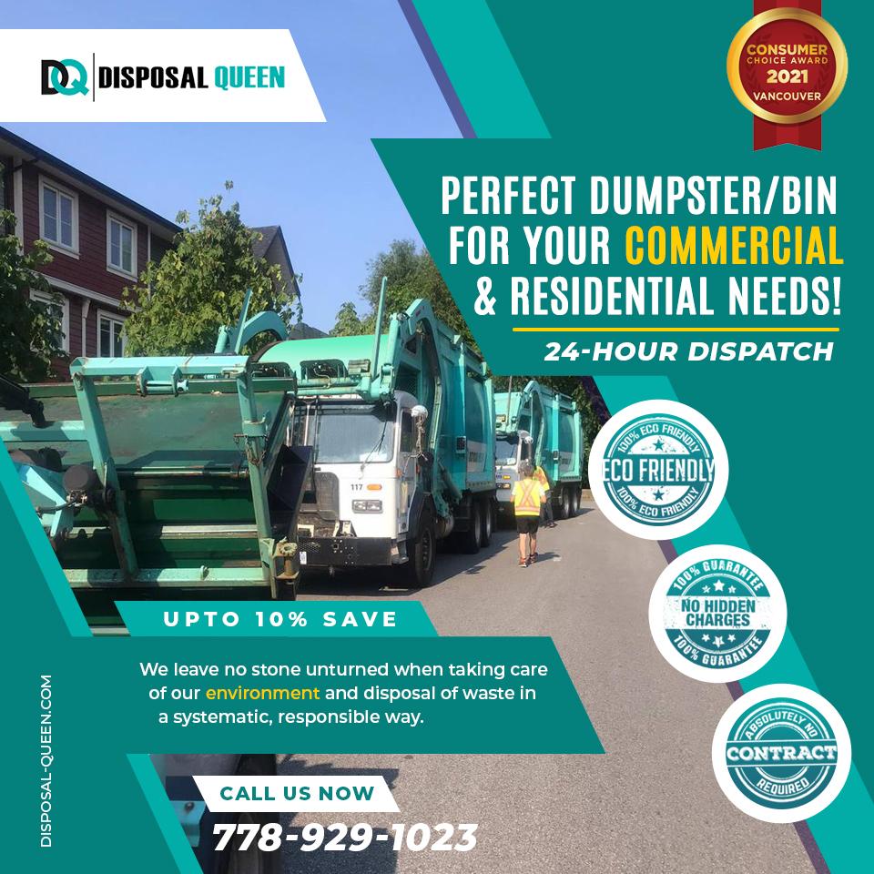 Disposal Queen Dumpster Rental & Recycling Services