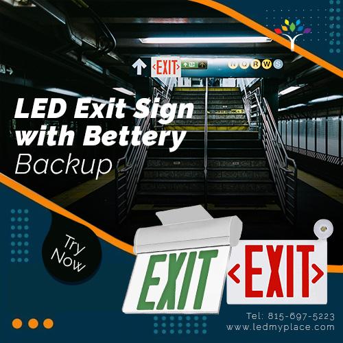 Buy Now LED Exit Signs With Battery Backup at Low Price